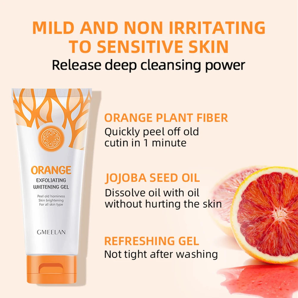 Gel Exfoliant Orange pour le Visage – Gommage Doux Hydratant & Éclat de la Peau