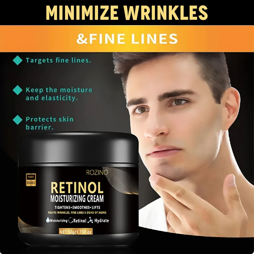 Crème Hydratante au Rétinol pour Homme – Soin Visage Anti-Âge & Hydratation Intense
